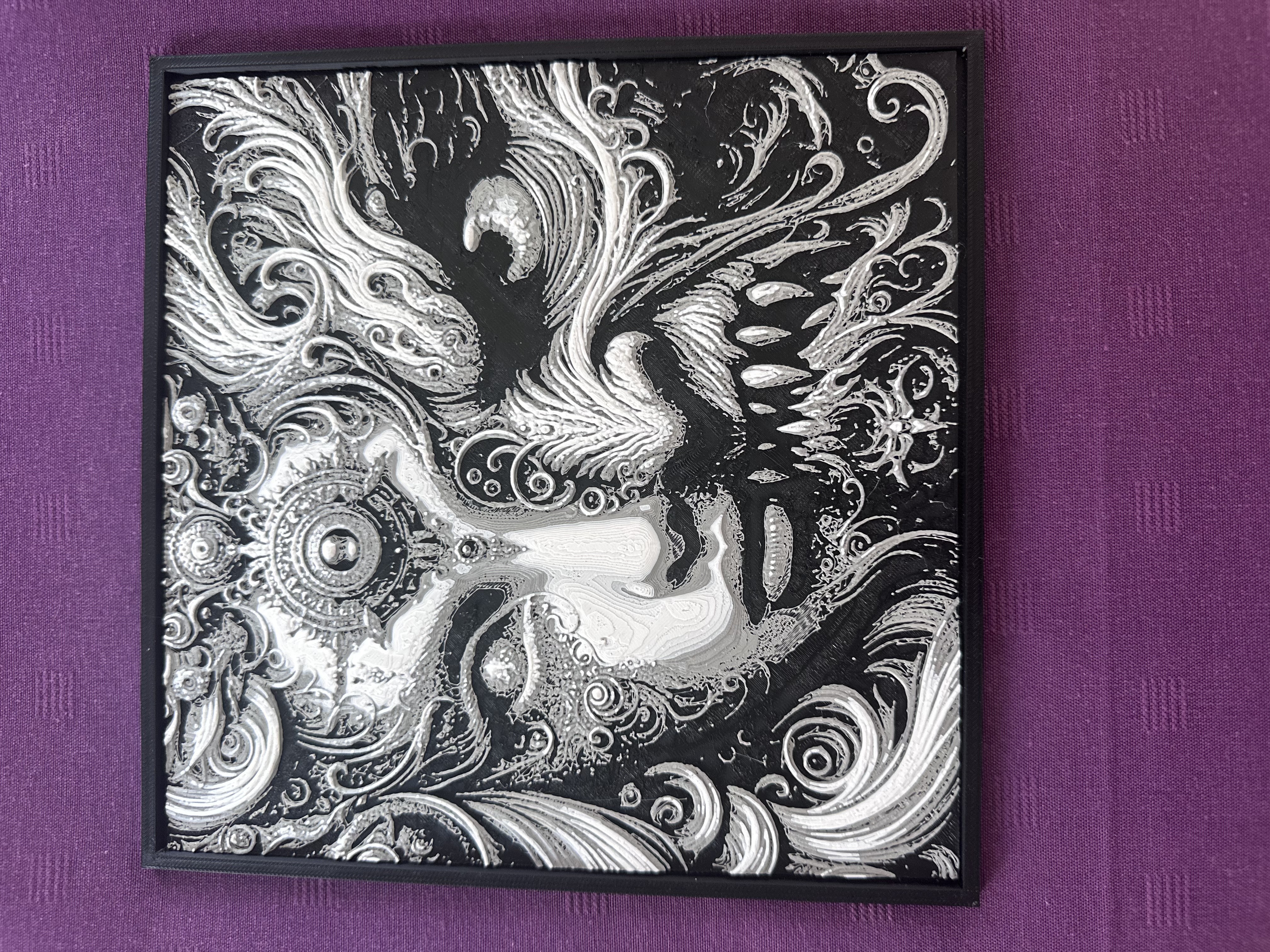 Tableau encadré masque gothique fantasy 💀