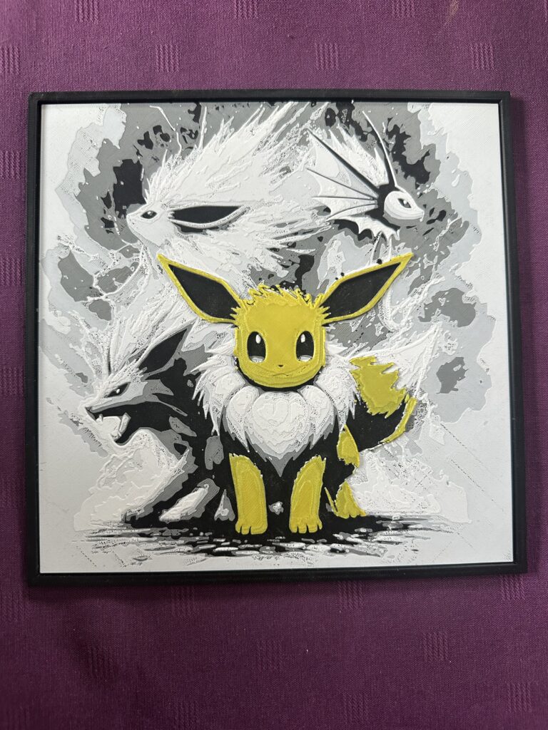 Tableau encadré Evolie/Voltali   Pokémon
